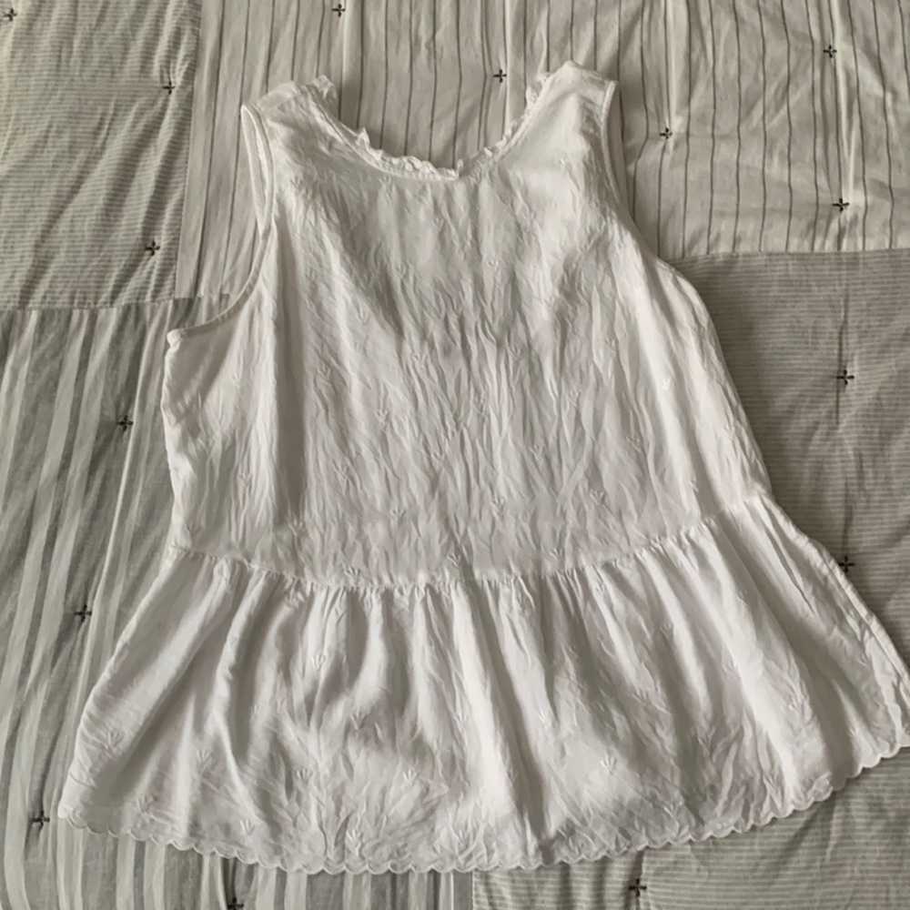 Loft white cotton shirt